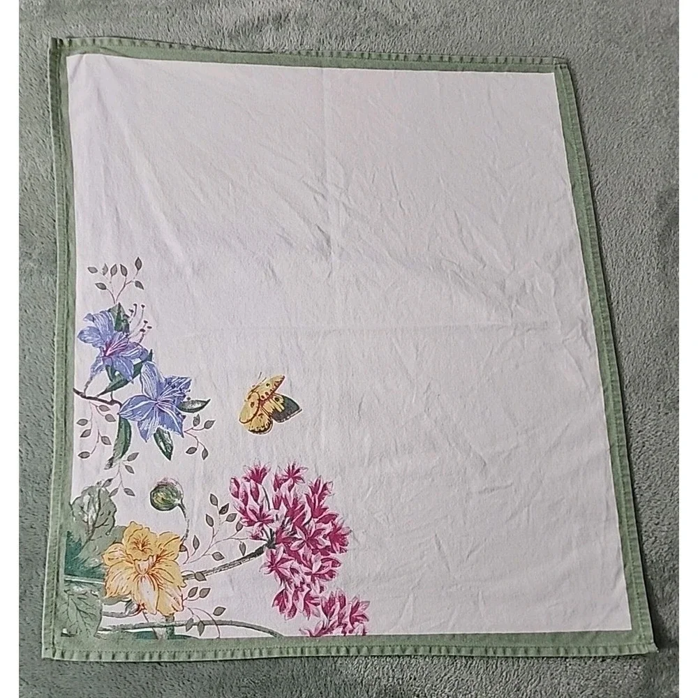 VTG Floral Butterfly Napkims LENOX SET OF 4 PASTEL 100% COTTON 19